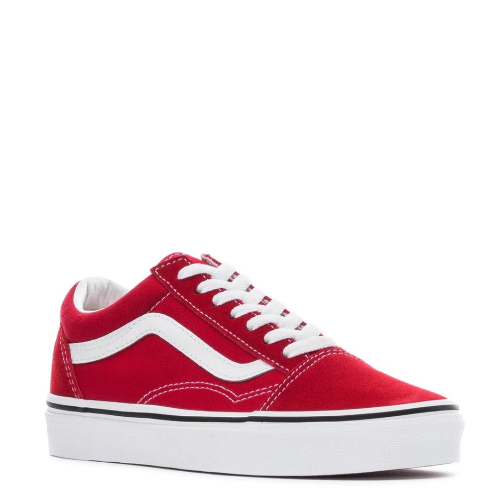 Vans Old Skool Suede/Canvas Racing Red/White mens 10.5 women’s 12